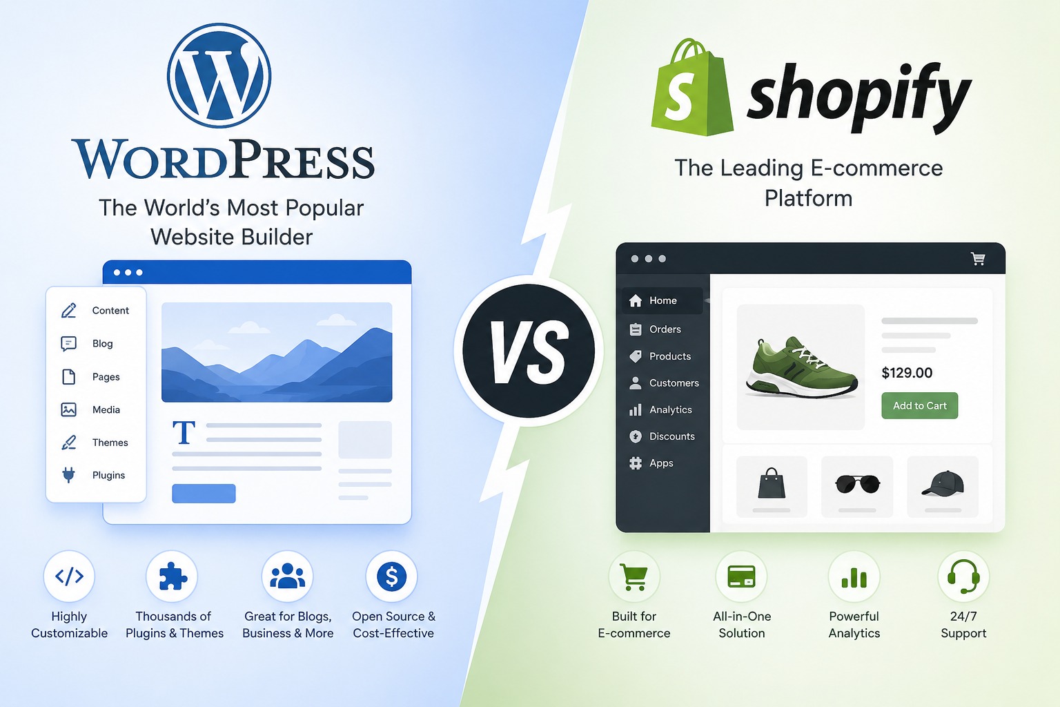 WordPress vs Shopify